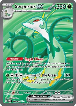 Serperior ex - 156/086 Holofoil [SV: Black Bolt] Pokemon Single Pokémon