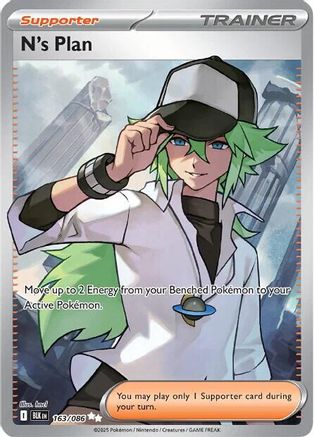 N's Plan - 163/086 Holofoil [SV: Black Bolt] Pokemon Single Pokémon