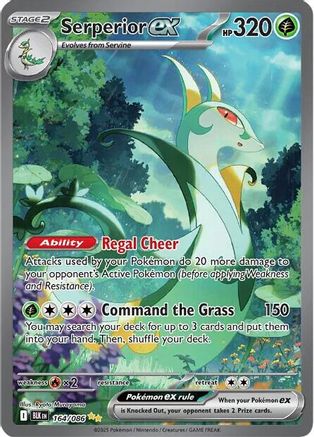 Serperior ex - 164/086 Holofoil [SV: Black Bolt] Pokemon Single Pokémon