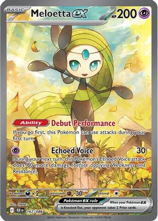 Meloetta ex - 167/086 Holofoil [SV: Black Bolt] Pokemon Single Pokémon