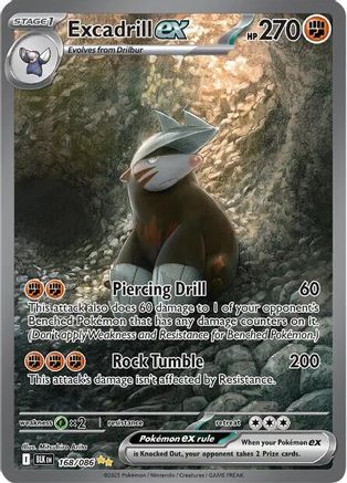 Excadrill ex - 168/086 Holofoil [SV: Black Bolt] Pokemon Single Pokémon