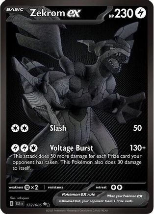 Zekrom ex - 172/086 Holofoil [SV: Black Bolt] Pokemon Single Pokémon