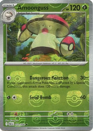 Amoonguss (Master Ball Pattern) (11) Holofoil [SV: Black Bolt] Pokemon Single Pokémon