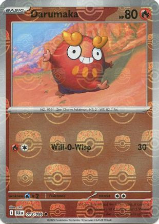 Darumaka (Master Ball Pattern) (13) Holofoil [SV: Black Bolt] Pokemon Single Pokémon