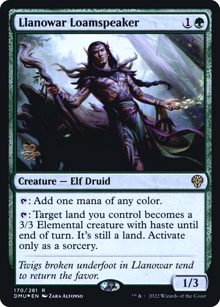 Llanowar Loamspeaker (PRE-170) [Dominaria United Promos] Foil MTG Single Wizards of the Coast
