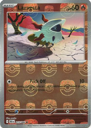 Larvesta (Master Ball Pattern) (15) Holofoil [SV: Black Bolt] Pokemon Single Pokémon
