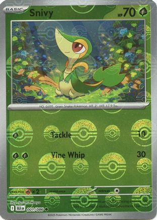 Snivy (Poke Ball Pattern) (1) Holofoil [SV: Black Bolt] Pokemon Single Pokémon