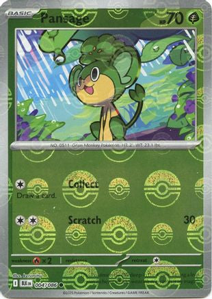 Pansage (Poke Ball Pattern) (4) Holofoil [SV: Black Bolt] Pokemon Single Pokémon