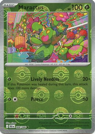 Maractus (Poke Ball Pattern) (8) Holofoil [SV: Black Bolt] Pokemon Single Pokémon