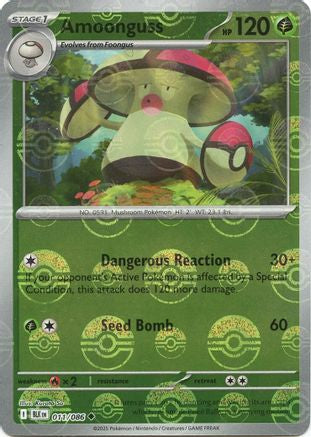 Amoonguss (Poke Ball Pattern) (11) Holofoil [SV: Black Bolt] Pokemon Single Pokémon