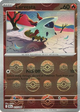 Larvesta (Poke Ball Pattern) 015/086 Holofoil [SV: Black Bolt] Pokemon Single Pokémon