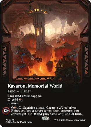 Kavaron, Memorial world (Borderless) (Galaxy Foil) (EOE-376) [Edge of Eternities] Foil MTG Single Wizards of the Coast