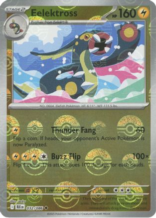 Eelektross (Poke Ball Pattern) (32) Holofoil [SV: Black Bolt] Pokemon Single Pokémon