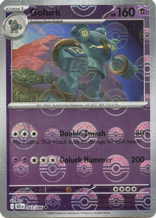 Golurk (Poke Ball Pattern) (43) Holofoil [SV: Black Bolt] Pokemon Single Pokémon