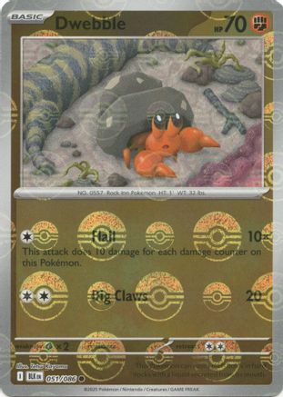 Dwebble (Poke Ball Pattern) (51) Holofoil [SV: Black Bolt] Pokemon Single Pokémon