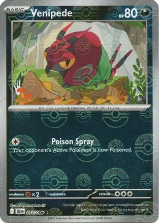 Venipede (Poke Ball Pattern) (54) Holofoil [SV: Black Bolt] Pokemon Single Pokémon