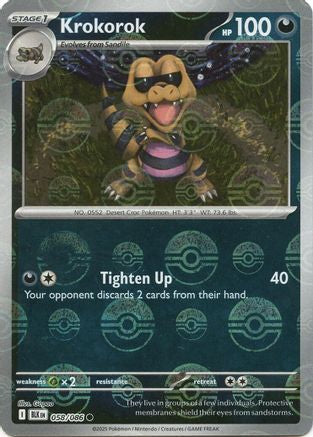 Krokorok (Poke Ball Pattern) (58) Holofoil [SV: Black Bolt] Pokemon Single Pokémon
