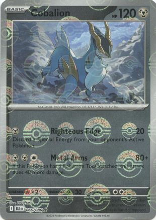 Cobalion (Poke Ball Pattern) (66) Holofoil [SV: Black Bolt] Pokemon Single Pokémon