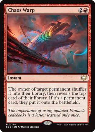 Chaos Warp (EOC-049) [Commander: Edge of Eternities] MTG Single Wizards of the Coast