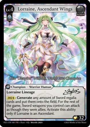 Lorraine, Ascendant Wings (003) [Supporter Pack 3] Foil Grand Archive Single Weebs of the Shore