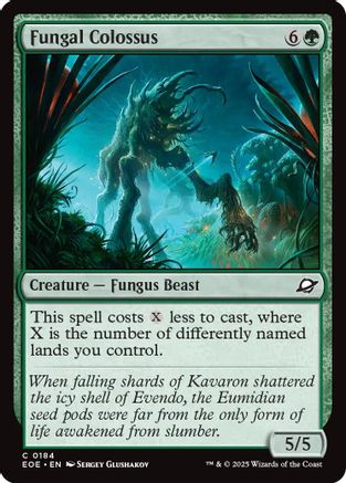 Fungal Colossus (EOE-184) [Edge of Eternities] Foil MTG Single Wizards of the Coast
