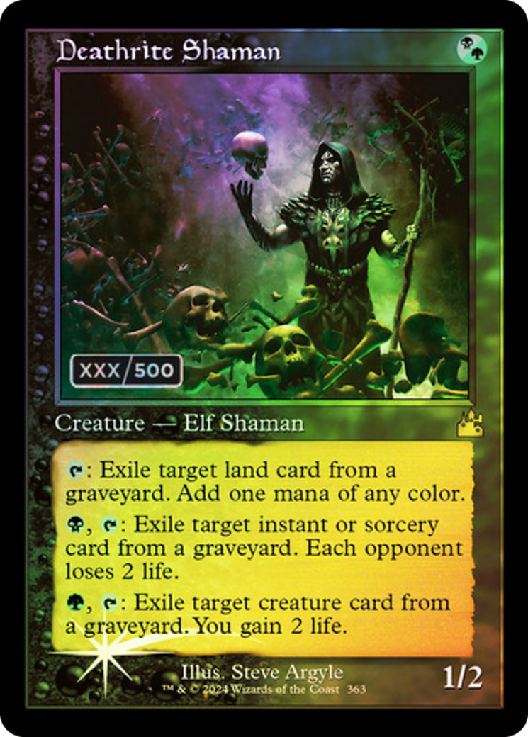Deathrite Shaman (Serial Numbered) (RVR-363) [Ravnica Remastered] Foil MTG Single Wizards of the Coast