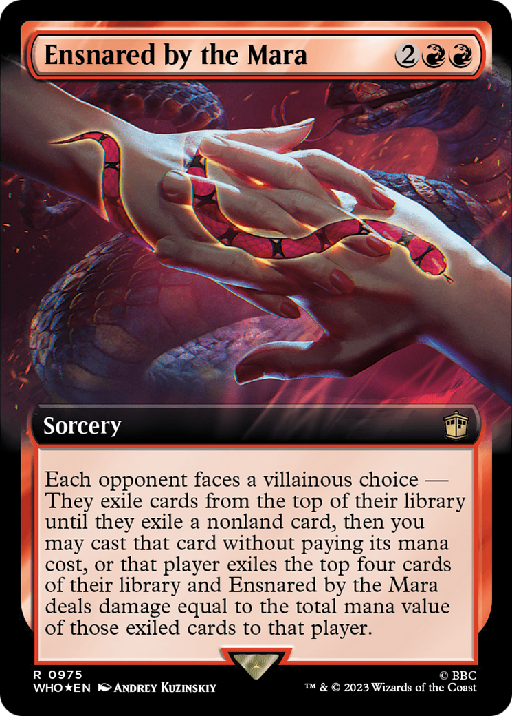 Ensnared by the Mara (Surge Foil) (WHO-975) [Doctor Who] (Extended Art) Foil MTG Single Wizards of the Coast