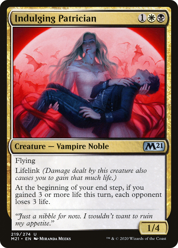 Indulging Patrician (M21-219) [Core Set 2021] Foil MTG Single Wizards of the Coast