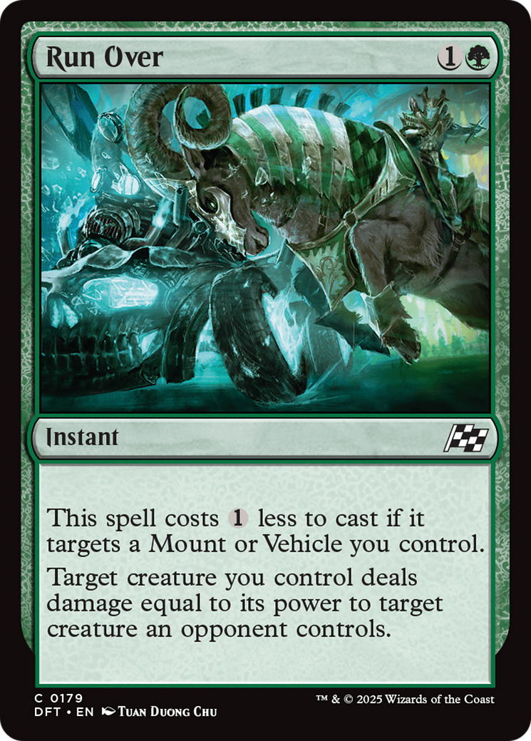 Run Over (DFT-179) [Aetherdrift] Foil MTG Single Wizards of the Coast