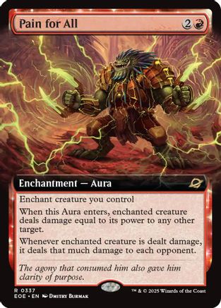 Pain for All (Extended Art) (EOE-337) [Edge of Eternities] Foil MTG Single Wizards of the Coast
