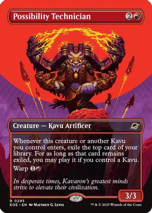 Possibility Technician (Borderless) (EOE-295) [Edge of Eternities] Foil MTG Single Wizards of the Coast
