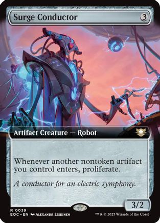 Surge Conductor (Extended Art) (EOC-039) [Commander: Edge of Eternities] MTG Single Wizards of the Coast