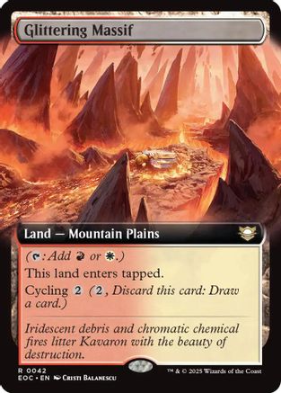 Glittering Massif (Extended Art) (EOC-042) [Commander: Edge of Eternities] MTG Single Wizards of the Coast