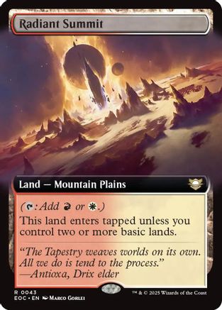 Radiant Summit (Extended Art) (EOC-043) [Commander: Edge of Eternities] MTG Single Wizards of the Coast