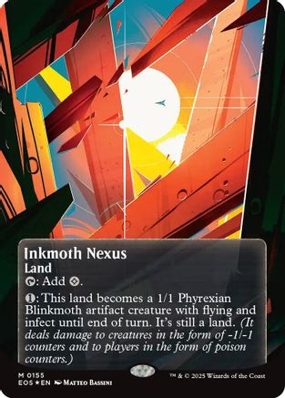 Inkmoth Nexus (0155) (Borderless) (Galaxy Foil) (EOS-155) [Edge of Eternities: Stellar Sights] Foil MTG Single Wizards of the Coast