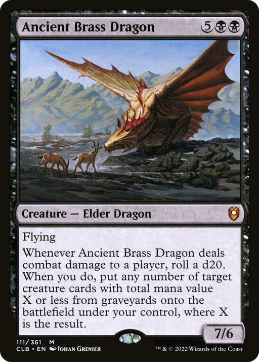 Ancient Brass Dragon (CLB-111) [Commander Legends: Battle for Baldur's Gate] Foil MTG Single Wizards of the Coast