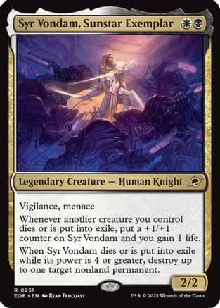 Syr Vondam, Sunstar Exemplar (EOE-231) [Edge of Eternities] MTG Single Wizards of the Coast