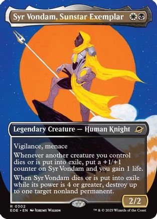 Syr Vondam, Sunstar Exemplar (Borderless) (EOE-302) [Edge of Eternities] Foil MTG Single Wizards of the Coast