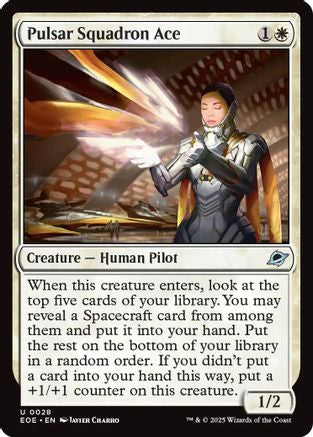 Pulsar Squadron Ace (EOE-028) [Edge of Eternities] MTG Single Wizards of the Coast