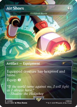 Air Shoes - Swiftfoot Boots (Rainbow Foil) (SLD-2096) [Secret Lair] Drop Series Foil MTG Single Wizards of the Coast