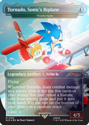 Tornado, Sonic's Biplane - Weatherlight (Rainbow Foil) (SLD-2100) [Secret Lair] Drop Series Foil MTG Single Wizards of the Coast