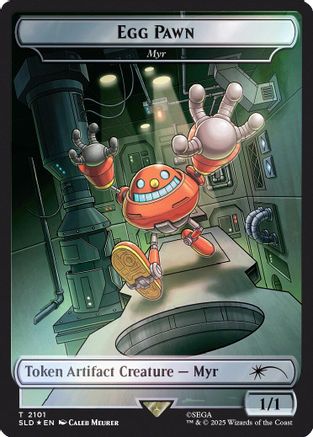 Egg Pawn - Myr Token (Rainbow Foil) (SLD-2101) [Secret Lair] Drop Series Foil MTG Single Wizards of the Coast