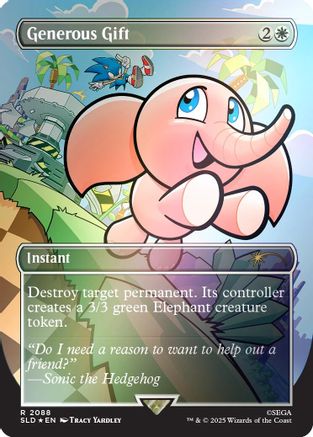 Generous Gift (2088) (Rainbow Foil) (SLD-2088) [Secret Lair] Drop Series Foil MTG Single Wizards of the Coast