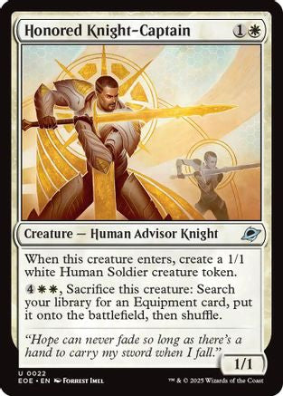 Honored Knight-Captain (EOE-022) [Edge of Eternities] MTG Single Wizards of the Coast
