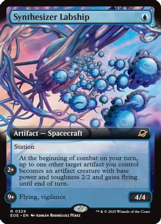 Synthesizer Labship (Extended Art) (EOE-329) [Edge of Eternities] Foil MTG Single Wizards of the Coast