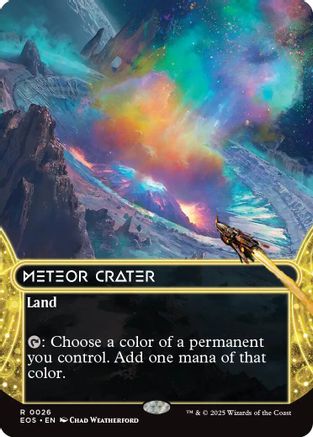 Meteor Crater (0026) (Borderless) (EOS-026) [Edge of Eternities: Stellar Sights] MTG Single Wizards of the Coast