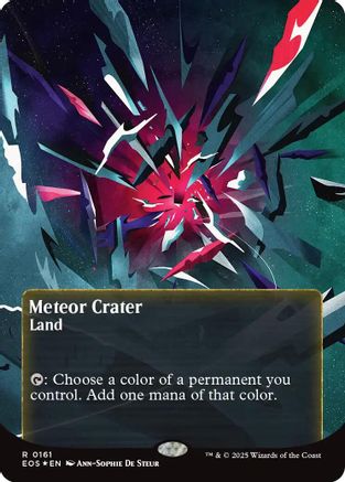 Meteor Crater (0161) (Borderless) (Galaxy Foil) (EOS-161) [Edge of Eternities: Stellar Sights] Foil MTG Single Wizards of the Coast