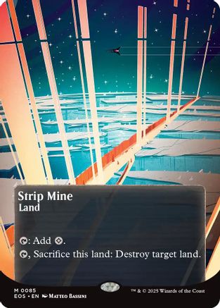 Strip Mine (0085) (Borderless) (EOS-085) [Edge of Eternities: Stellar Sights] Foil MTG Single Wizards of the Coast