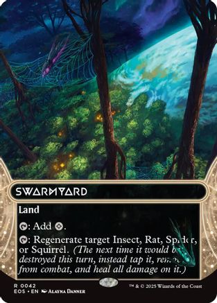 Swarmyard (0042) (Borderless) (EOS-042) [Edge of Eternities: Stellar Sights] MTG Single Wizards of the Coast