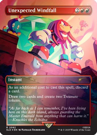 Unexpected Windfall (2092) (Rainbow Foil) (SLD-2092) [Secret Lair] Drop Series Foil MTG Single Wizards of the Coast
